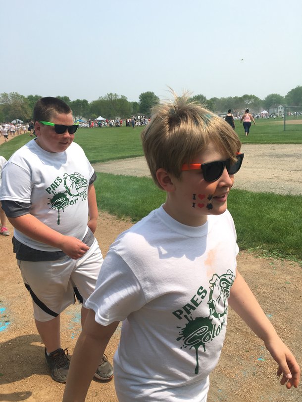 color run group walking